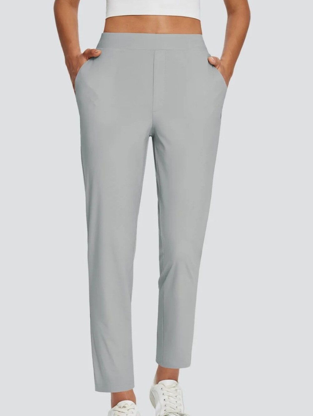 Baleaf Lightweight Gray Stretch Tapered Women’s Pants Sz XL Travel Casual Comfy
